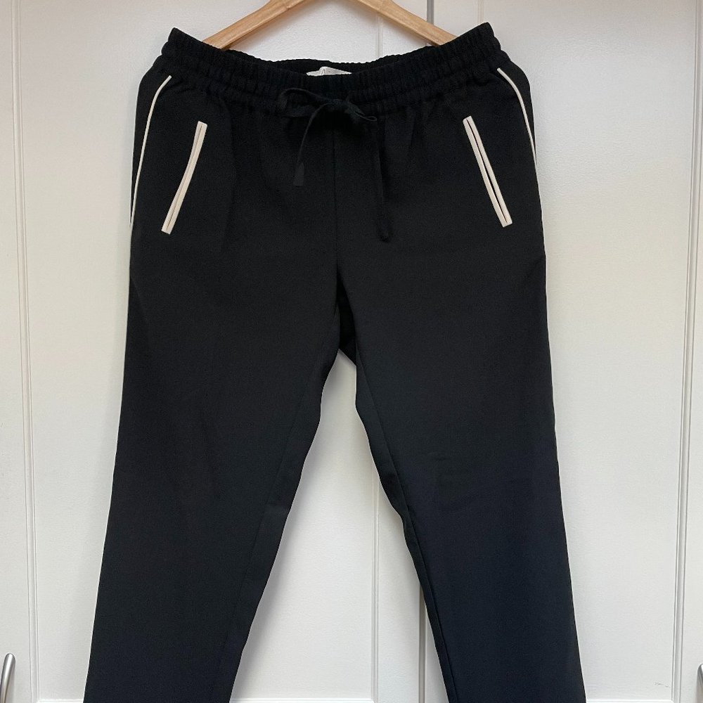 Joie Women’s Tuxedo Stripe Jogger / Medium / Tie / Black W/white Detail / NWOT